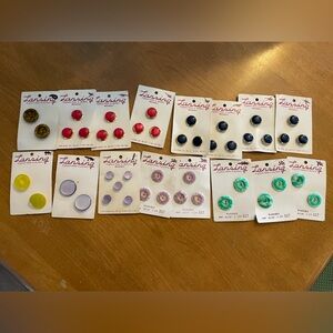 Lansing Vintage Buttons 44 Buttons On 16 Origional Cards
